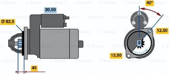 BOSCH 0 001 110 009 - Стартер unicars.by