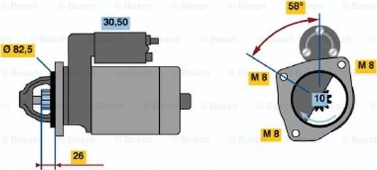 BOSCH 0 001 110 025 - Стартер unicars.by