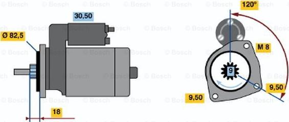 BOSCH 0 001 110 007 - Стартер unicars.by