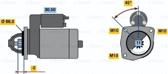 BOSCH 0 001 110 017 - Стартер unicars.by