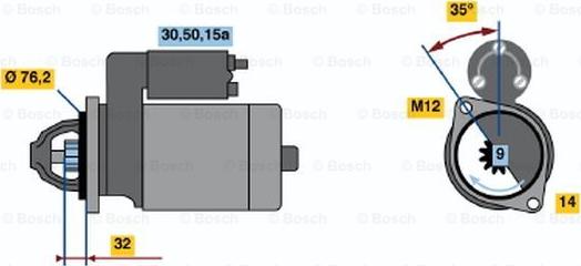 BOSCH 0 001 110 029 - Стартер unicars.by