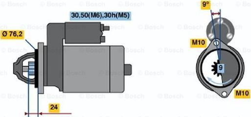 BOSCH 0 001 110 071 - Стартер unicars.by