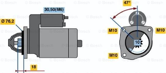 BOSCH 0 001 110 104 - Стартер unicars.by