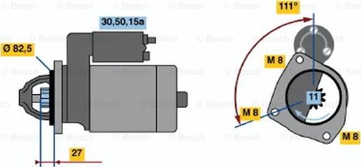 BOSCH 0 001 110 108 - Стартер unicars.by