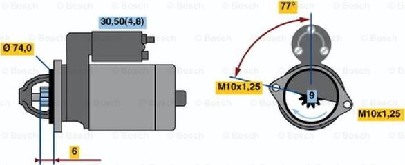 BOSCH 0 001 110 132 - Стартер unicars.by