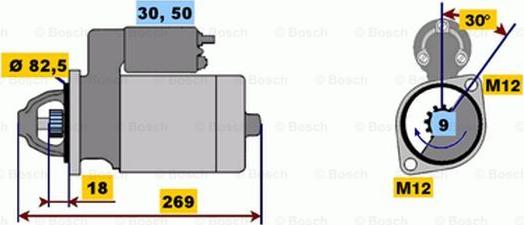 BOSCH 0 001 110 126 - Стартер unicars.by