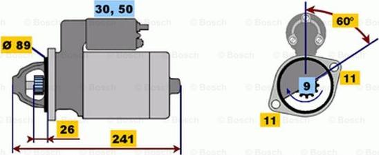 BOSCH 0 001 111 004 - Стартер unicars.by