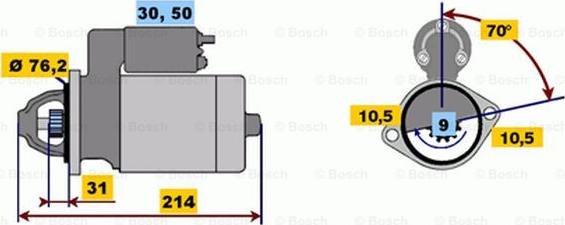 BOSCH 0 001 113 004 - Стартер unicars.by