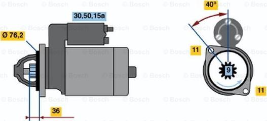 BOSCH 0 001 112 003 - Стартер unicars.by