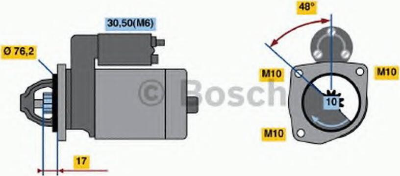 BOSCH 0001112033 - Стартер unicars.by