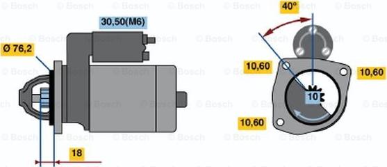 BOSCH 0 001 112 020 - Стартер unicars.by