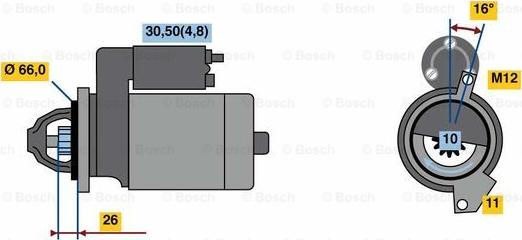 BOSCH 0 001 139 019 - Стартер unicars.by