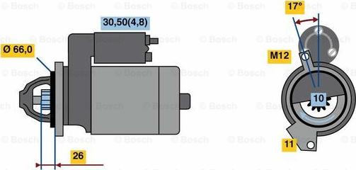 BOSCH 0 001 139 017 - Стартер unicars.by