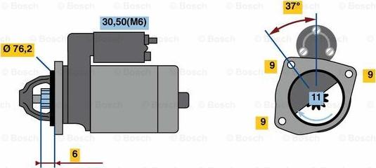 BOSCH 0 001 138 009 - Стартер unicars.by