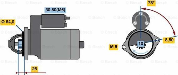 BOSCH 0 001 138 029 - Стартер unicars.by