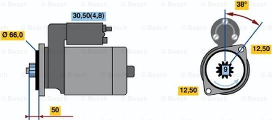 BOSCH 0 001 124 018 - Стартер unicars.by