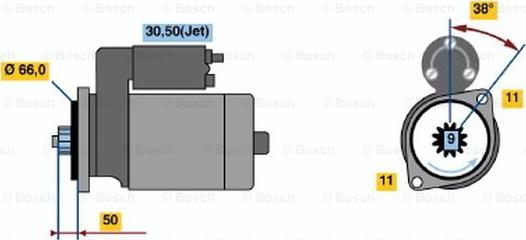 BOSCH 0 001 124 022 - Стартер unicars.by