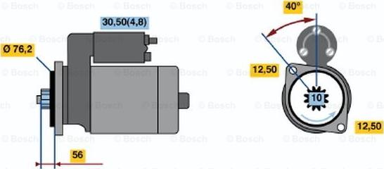 BOSCH 0 001 123 018 - Стартер unicars.by