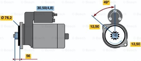 BOSCH 0 001 120 408 - Стартер unicars.by