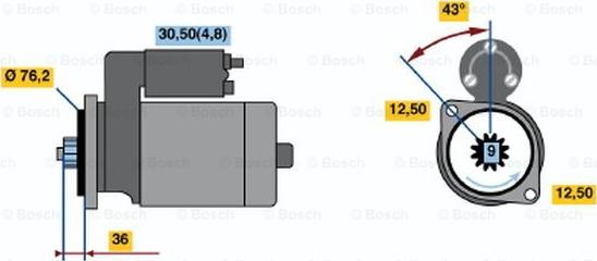 BOSCH 0 001 120 402 - Стартер unicars.by