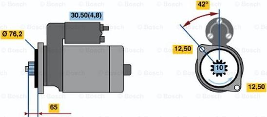 BOSCH 0 001 125 605 - Стартер unicars.by