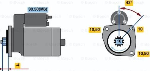 BOSCH 0 001 121 422 - Стартер unicars.by