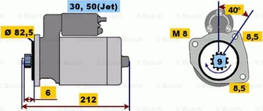 BOSCH 0 001 121 001 - Стартер unicars.by