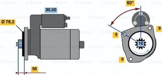 BOSCH 0 001 121 010 - Стартер unicars.by