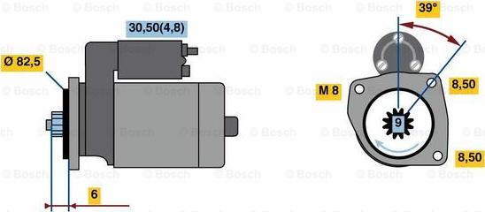 BOSCH 0 001 121 034 - Стартер unicars.by