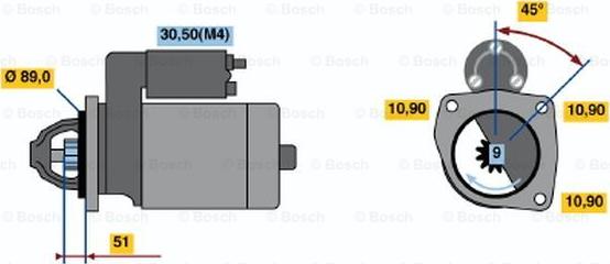 BOSCH 0 001 369 007 - Стартер unicars.by