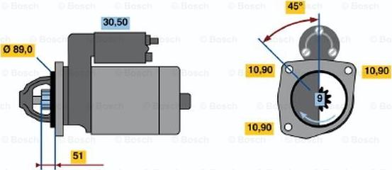 BOSCH 0 986 011 130 - Стартер unicars.by