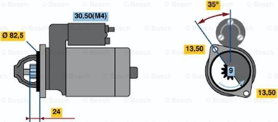 BOSCH 0 001 366 005 - Стартер unicars.by