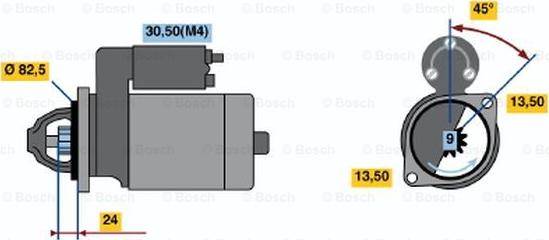 BOSCH 0 001 366 029 - Стартер unicars.by