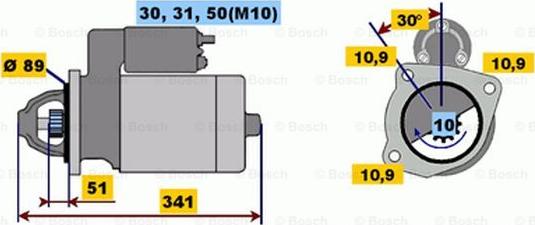 BOSCH 0 001 368 044 - Стартер unicars.by