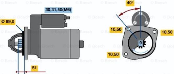 BOSCH 0 001 368 045 - Стартер unicars.by