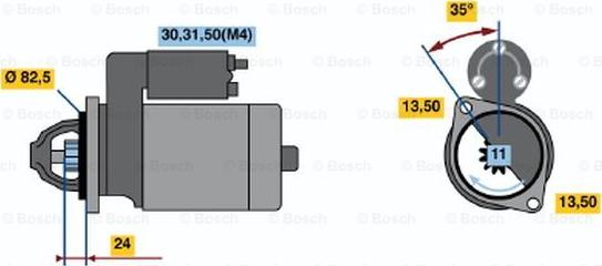 BOSCH 0 001 368 046 - Стартер unicars.by