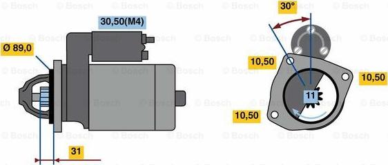 BOSCH 0 001 368 056 - Стартер unicars.by