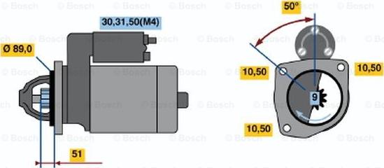 BOSCH 0 001 368 061 - Стартер unicars.by