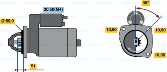 BOSCH 0 001 368 002 - Стартер unicars.by