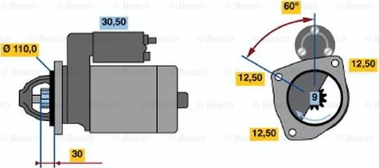 BOSCH 0 001 368 019 - Стартер unicars.by