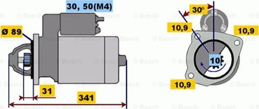 BOSCH 0 001 368 016 - Стартер unicars.by