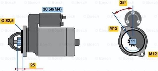 BOSCH 0 001 368 086 - Стартер unicars.by