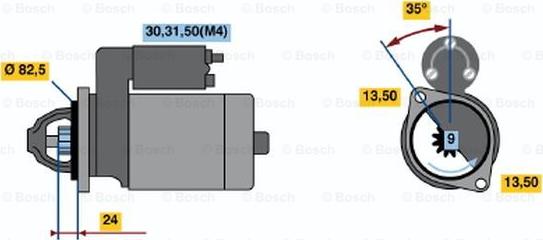 BOSCH 0 001 368 080 - Стартер unicars.by