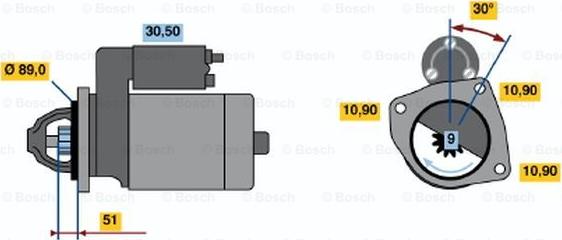 BOSCH 0 986 011 240 - Стартер unicars.by