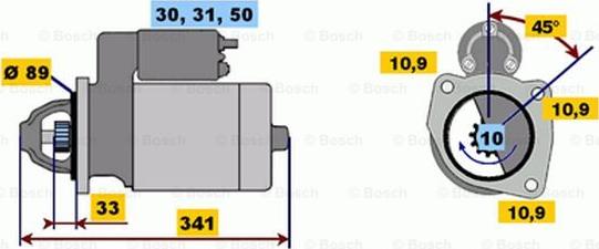 BOSCH 0 001 368 026 - Стартер unicars.by