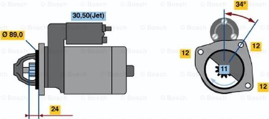 BOSCH 0 001 368 305 - Стартер unicars.by