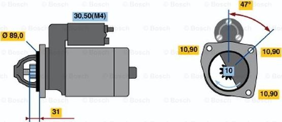 BOSCH 0 001 368 311 - Стартер unicars.by