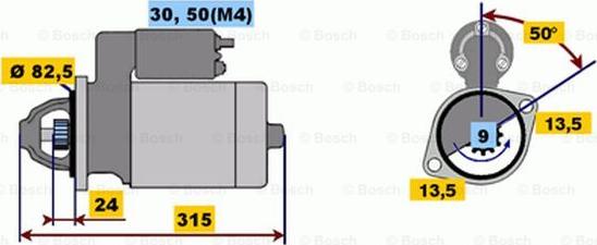 BOSCH 0 001 362 058 - Стартер unicars.by