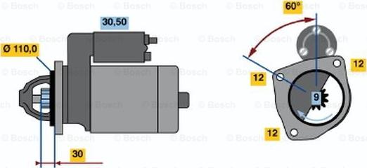 BOSCH 0 001 362 039 - Стартер unicars.by