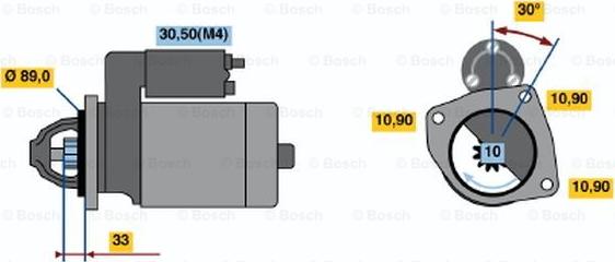 BOSCH 0 001 368 040 - Стартер unicars.by